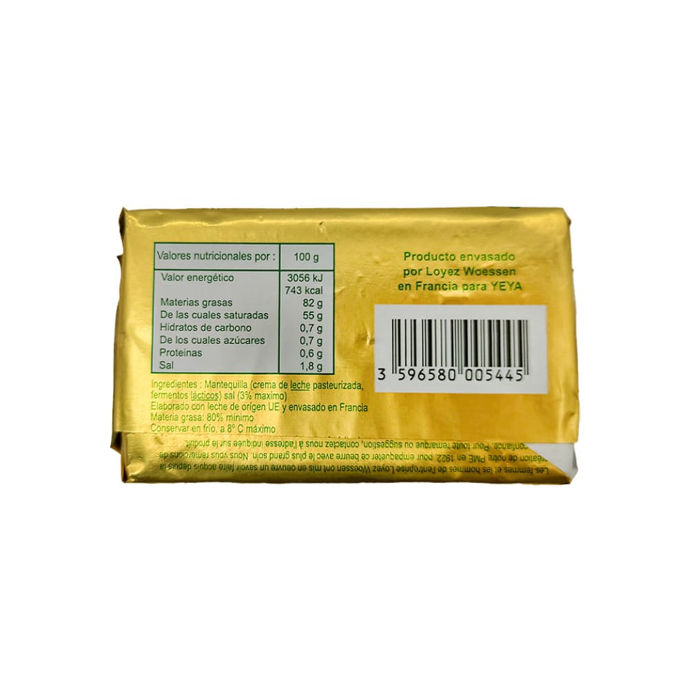 Mantequilla con sal YEYA (250 g / 8.81 oz) - Miniatura 3