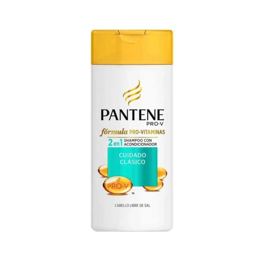 Champú y acondicionador cuidado clásico 2 en 1 Pantene (100 ml / 3.38 oz. fl.) - Imagen 1