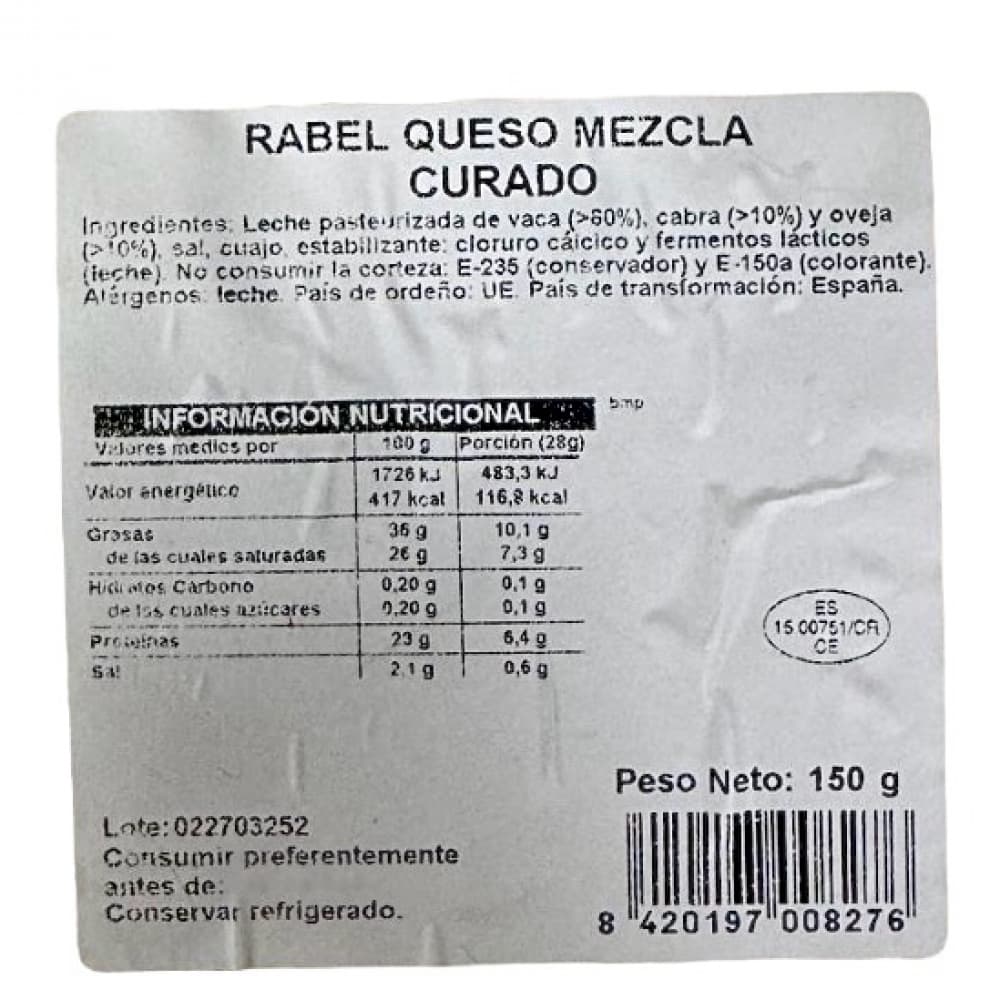 Queso mezcla curado Rabel (150 g / 5.29 oz) - Miniatura 2