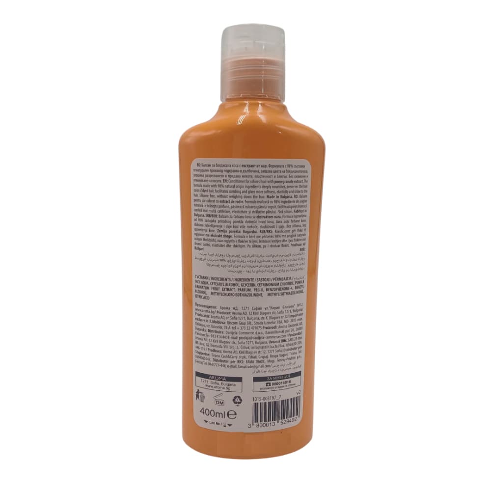 Acondicionador para cabellos teñidos de granada Aroma Natural (400 ml) - Miniatura 3