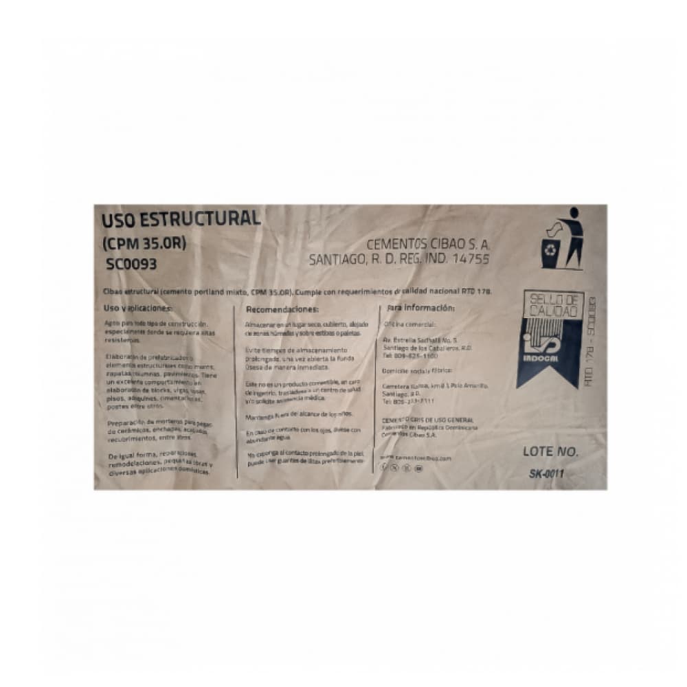 Cemento gris Cibao P350 (2 x 42.5 kg / 94 lb) - Miniatura 2