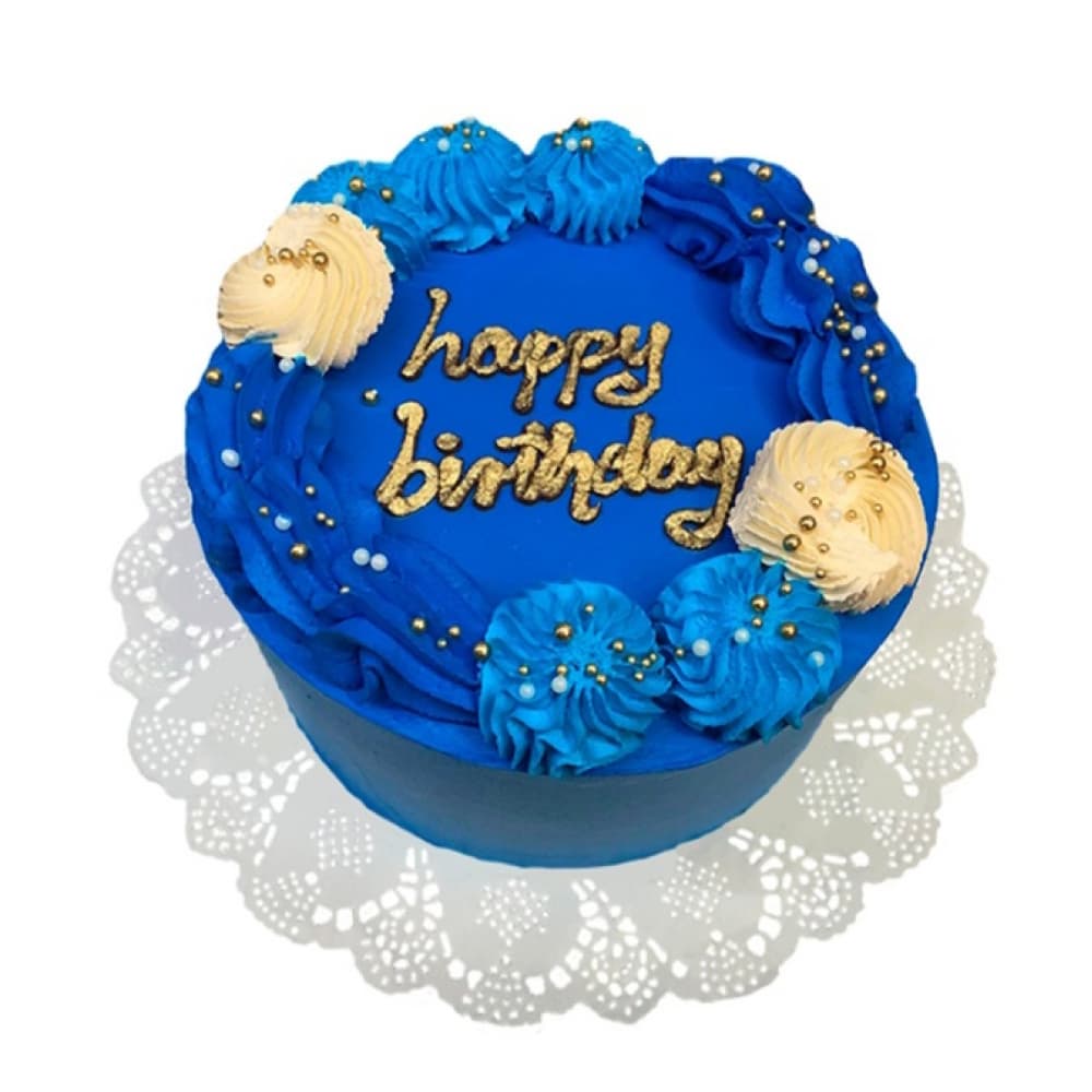 Cake de chocolate con nata color azul (10 personas) - Miniatura 2