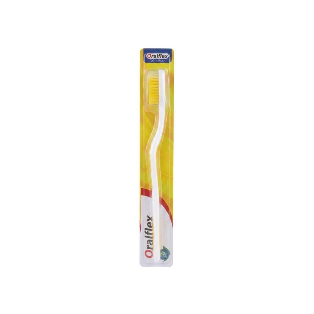 Cepillo de dientes amarillo con tapa de plástico Oralflex FST-18 - Miniatura 1