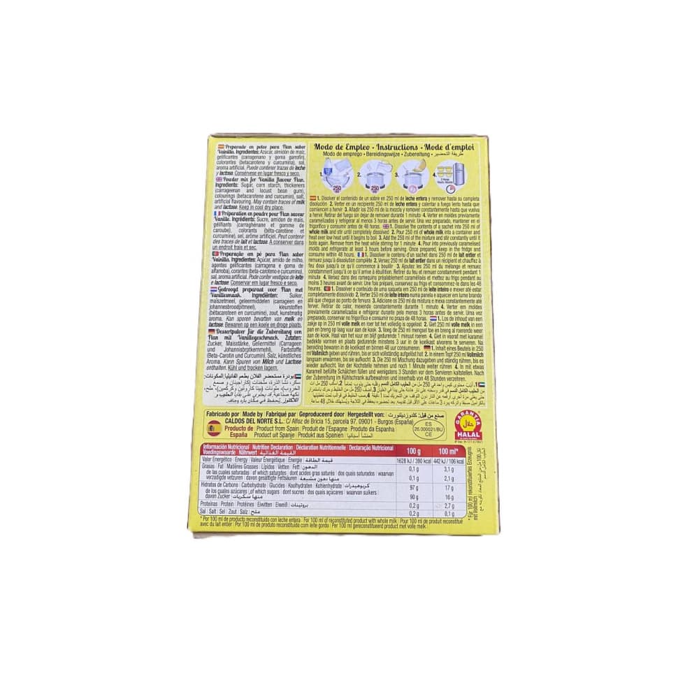 Flan sabor vainilla Calnort (130 g / 4.59 oz) - Miniatura 3