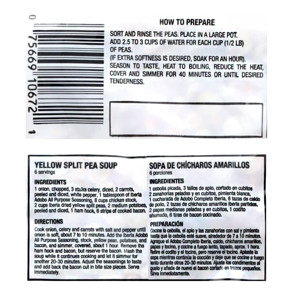 Chicharos amarillos partidos Iberia (340 g / 12 oz) - Miniatura 4