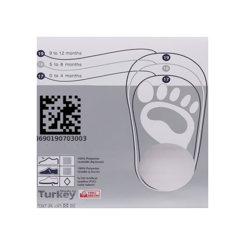 Par de calcetines de color blanco con sonajero de peluche para bebé Ayaydin Miroglio - Miniatura 4