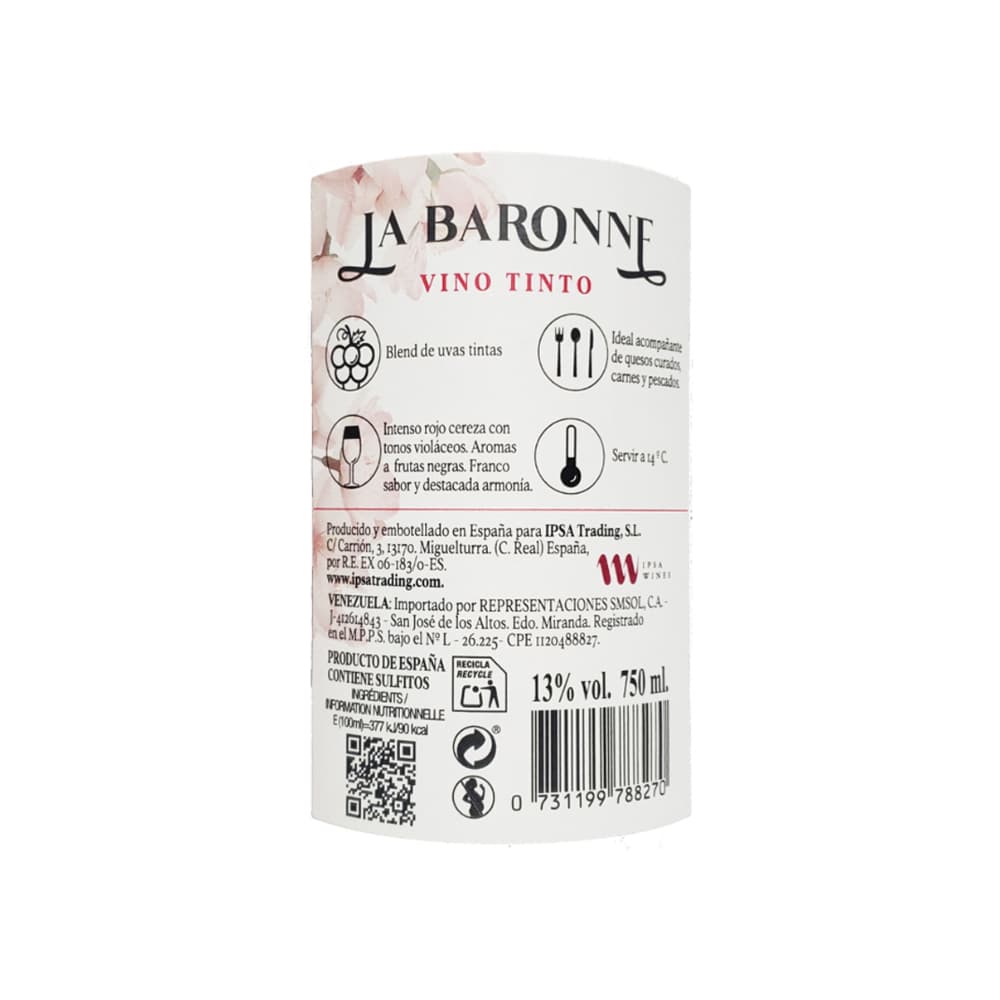 Vino tinto La Baronne (750 ml) - Miniatura 2