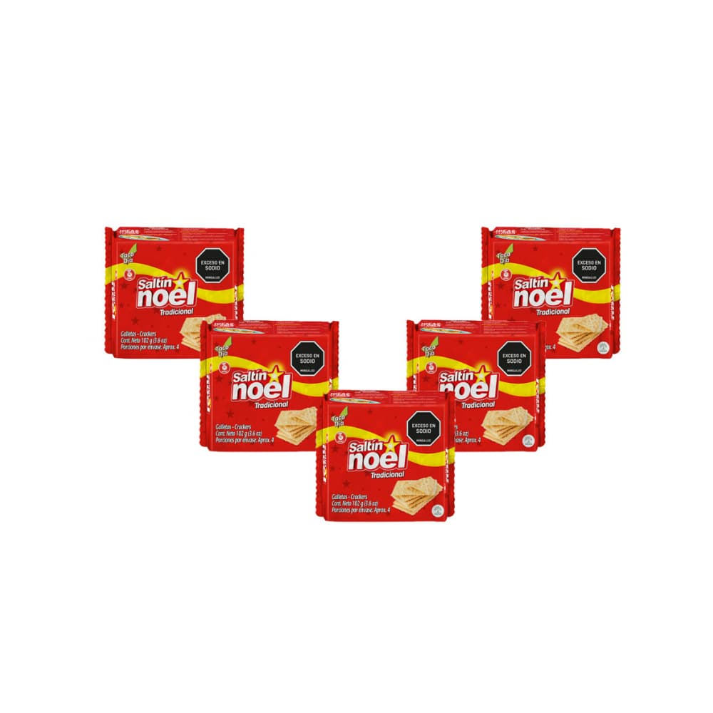 Galletas saladas tradicional Saltín Noel (5 x 102 g / 3.6 oz) - Imagen 1