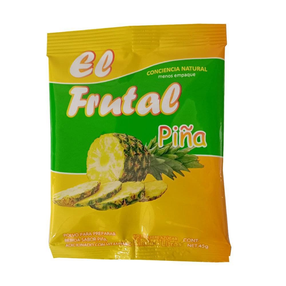 Refresco instantáneo sabor piña El Frutal (45 g / 1.58 oz) - Imagen 1