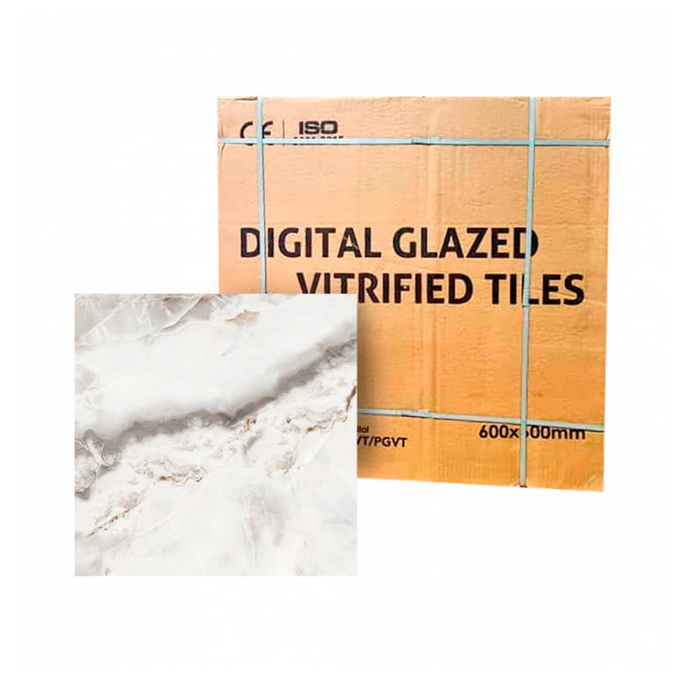 Caja de losas de porcelana pulida nebula white 600 mm x 600 mm (4 U) - Imagen 1