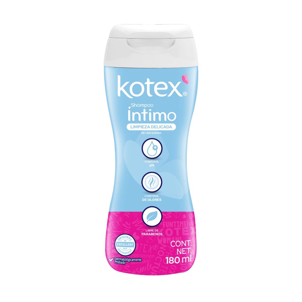 Champú íntimo limpieza delicada Kotex (180 ml) - Imagen 1