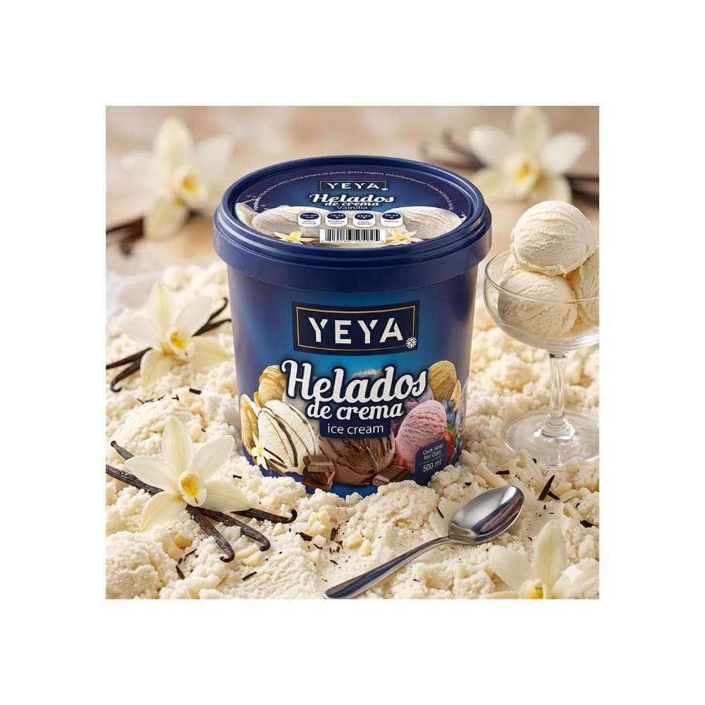 Helado de crema sabor a vainilla YEYA (500 ml) - Miniatura 3
