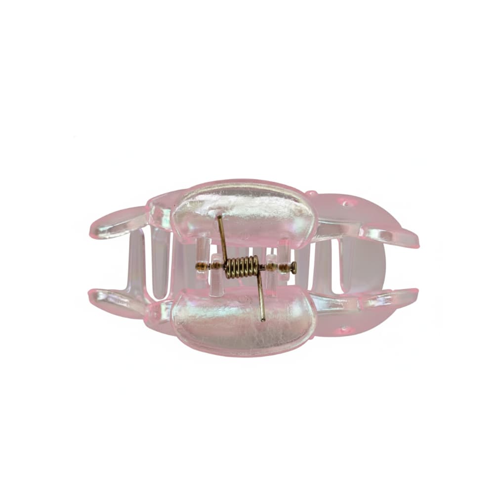Gancho con figura de oso rosado transparente con acabado tornasolado para el cabello Tiara - Miniatura 2
