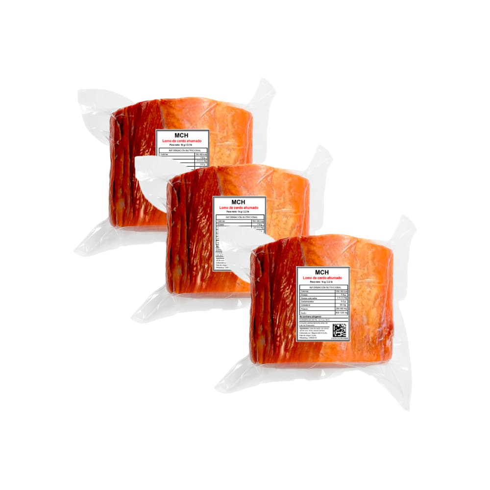 Lomo de cerdo ahumado MCH (3 x 1 kg / 2.2 lb) - Imagen 1
