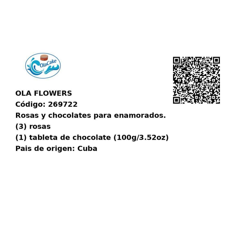 Rosas y chocolate para enamorados Ola Flowers - Miniatura 2