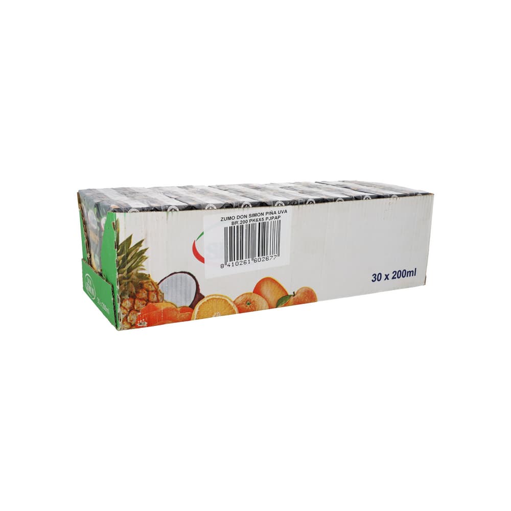 Jugo de piña, manzana y uva enriquecido con vitamina C Don Simon (30 x 200 ml) - Miniatura 2