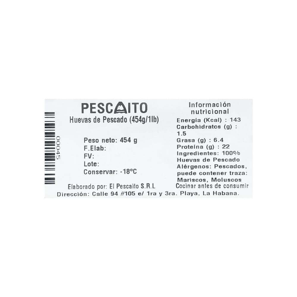 Huevas de pescado Pescaito (454 g / 1 lb) - Miniatura 3