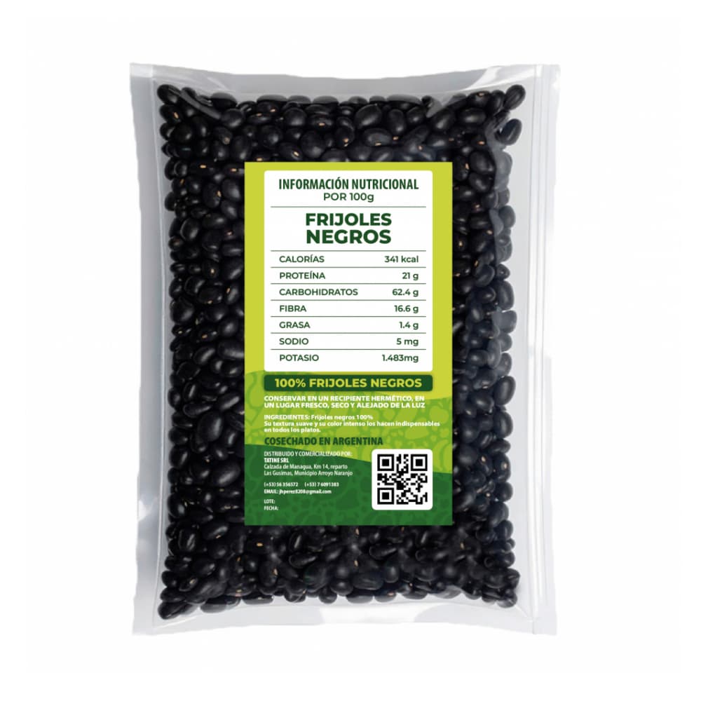Frijoles negros Campo Vivo (3 x 1 kg / 2.2 lb) - Miniatura 3