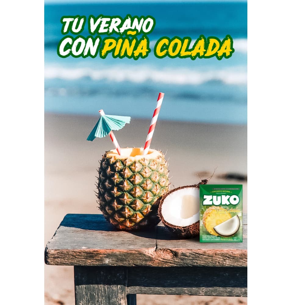 Refresco instantáneo sabor piña colada Zuko (104 g / 3.67 oz) - Miniatura 2
