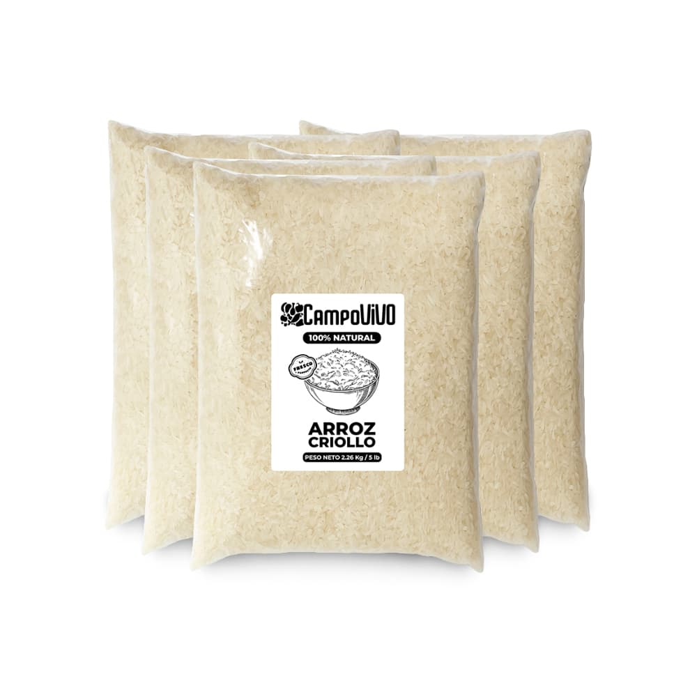 Arroz criollo Campo Vivo (5 x 2.26 kg / 5 lb) - Imagen 1