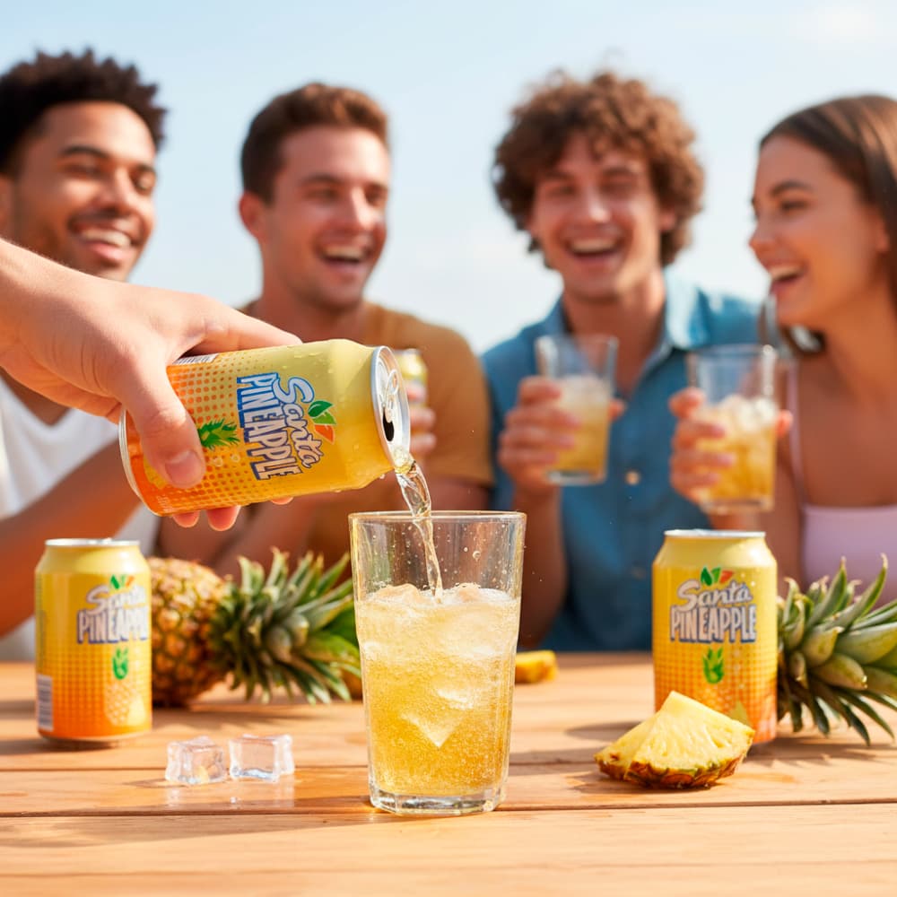 Refresco gaseado de piña Santa (6 x 330 ml) - Miniatura 4