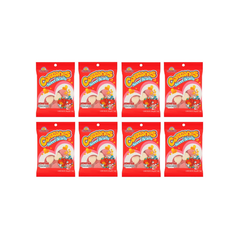 Gomitas corazones Guandy (8 x 20 g) - Miniatura 1