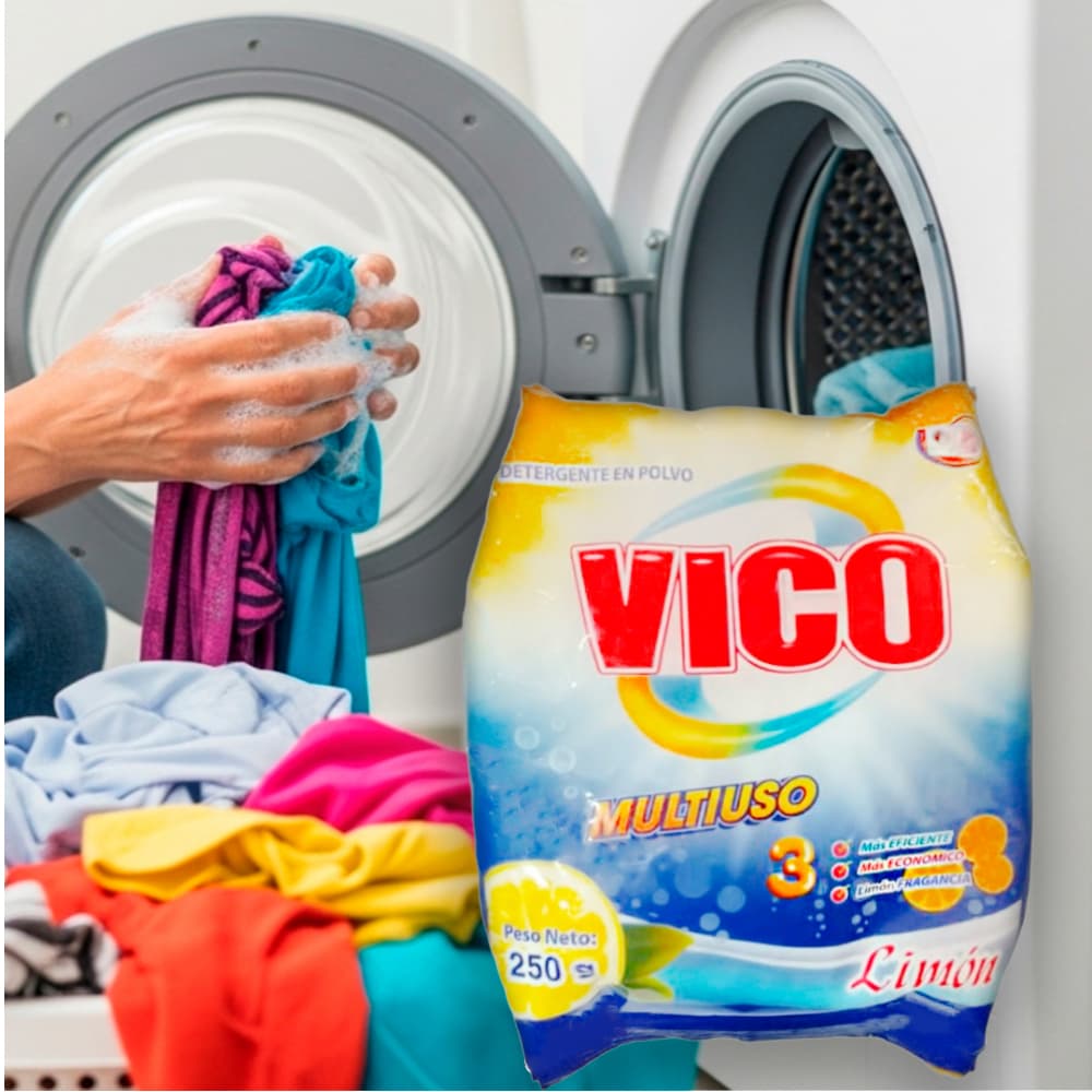 Detergente en polvo multiuso fragancia limón Vico (250 g / 8.8 oz) - Miniatura 4