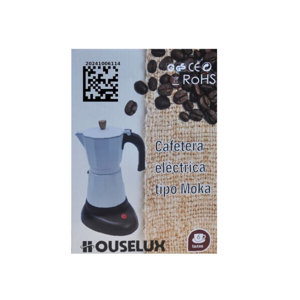 Cafetera eléctrica tipo Moka de 6 Tazas Houseloux - Miniatura 3