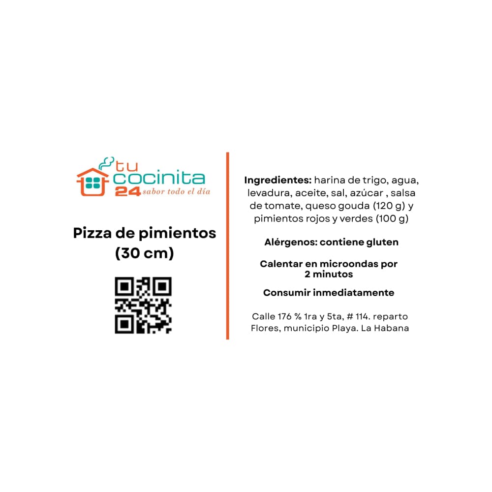 Pizza de pimientos Tucocinita24 (30 cm) - Miniatura 4