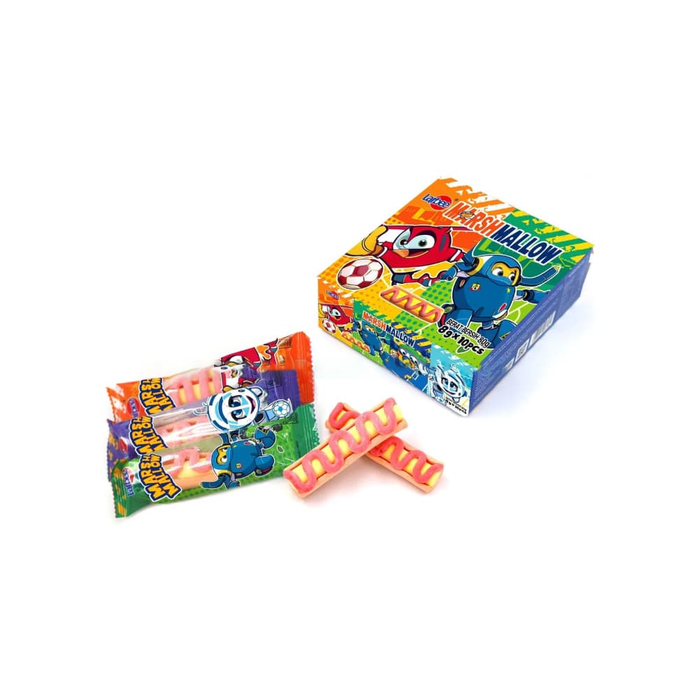 Malvavisco en forma de perro caliente Larbee (10 x 8 g / 0.28 oz) - Imagen 1