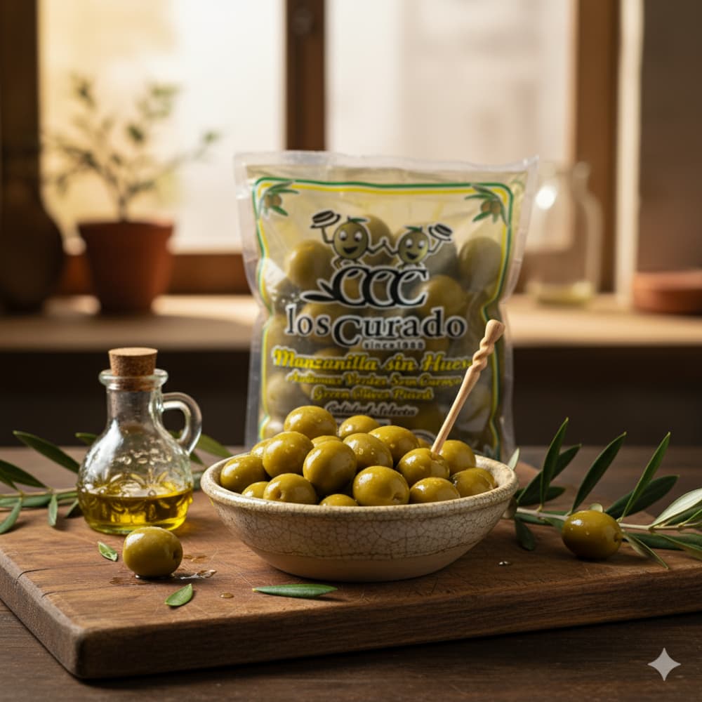 Aceitunas manzanilla sin hueso Los Curado (180 g / 6.34 oz) - Miniatura 5