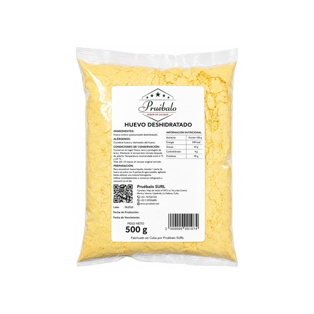Huevo entero deshidratado Pruébalo (500 g / 1.1 lb) - Miniatura 1