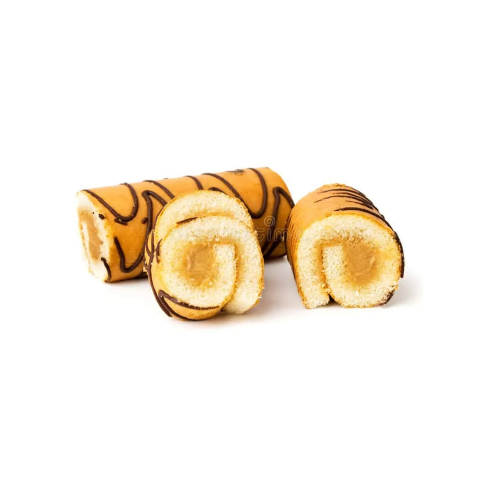 Pastel de rollo de crema de plátano decorado con cacao Bifa (50 g / 1.76 oz) - Miniatura 4