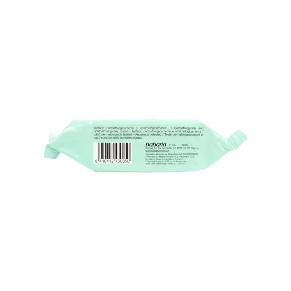 Toallitas desmaquilladoras con Aloe Vera Babaria (25 U) - Miniatura 7