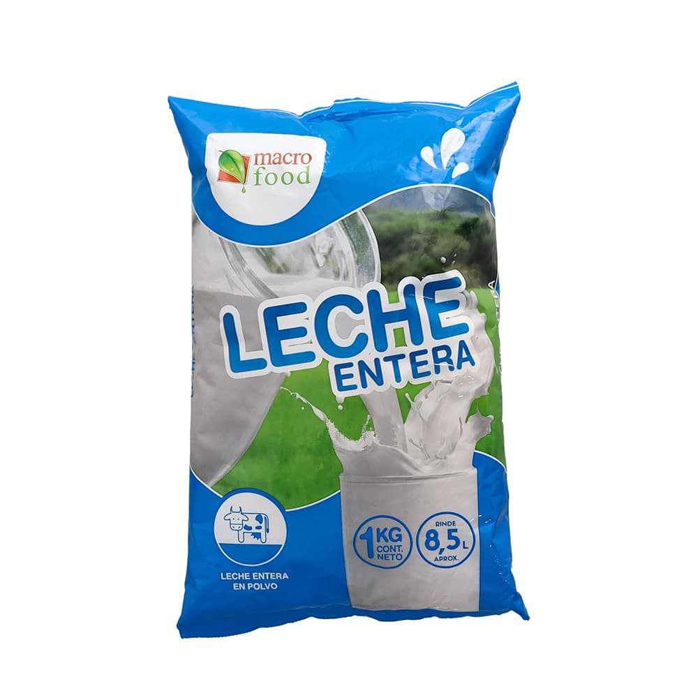 Leche entera en polvo 26 % MG Macro Food (1.0 kg / 2.2 lb) - Imagen 1