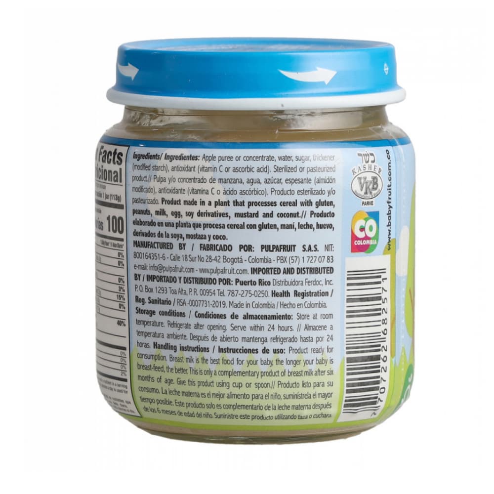 Compota de manzana Baby Fruit (113 g / 3.98 oz) - Miniatura 2
