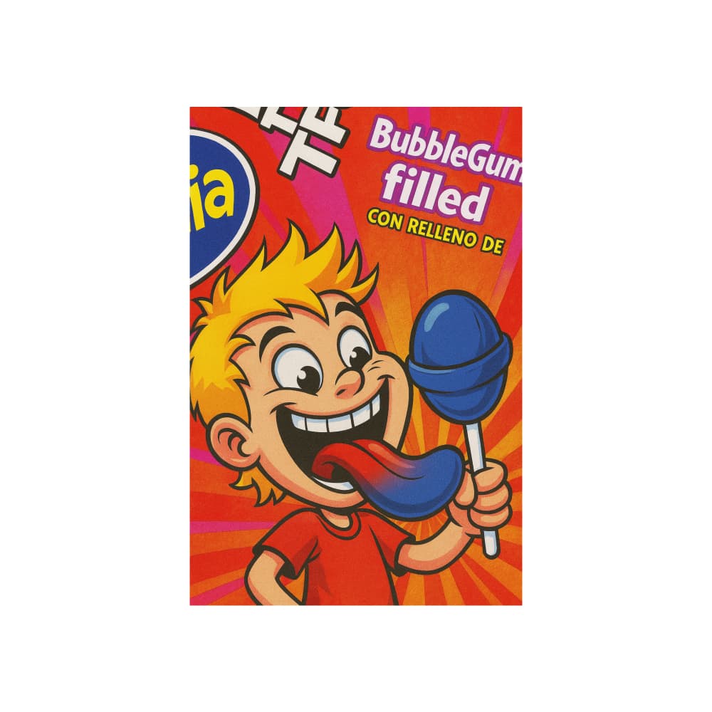 Chupa chupa pinta lengua sabor uva y frutilla con relleno de chicle Pop Mania (672 g / 1.48 lb) - Miniatura 5