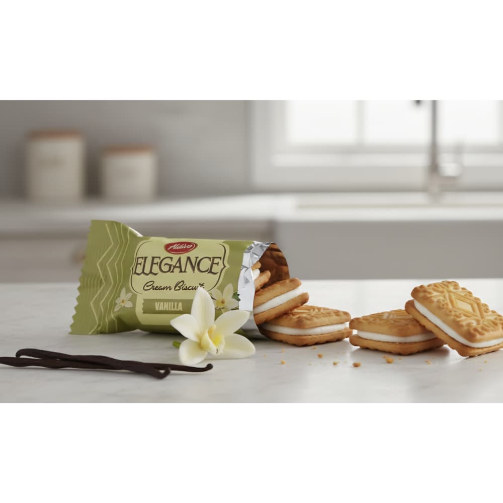 Galletas con crema de vainilla Elegance Aldiva (60 g / 2.11 oz) - Miniatura 4