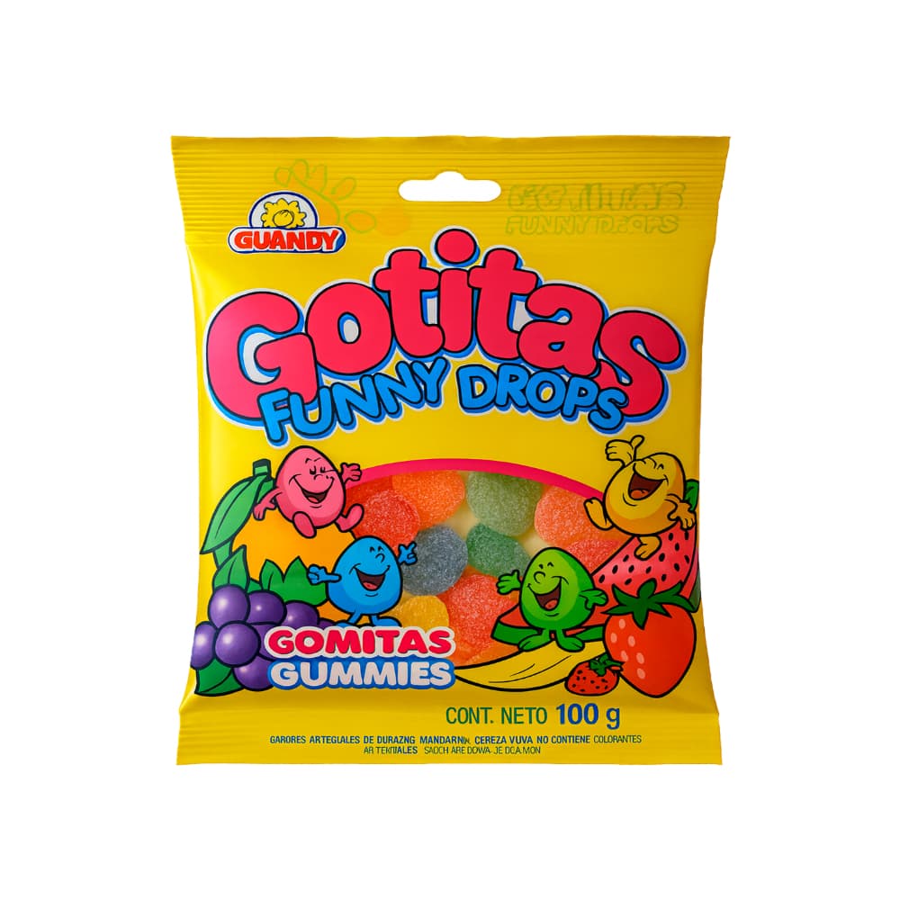 Gomitas gotitas Guandy (100 g / 3.52 oz) - Imagen 1
