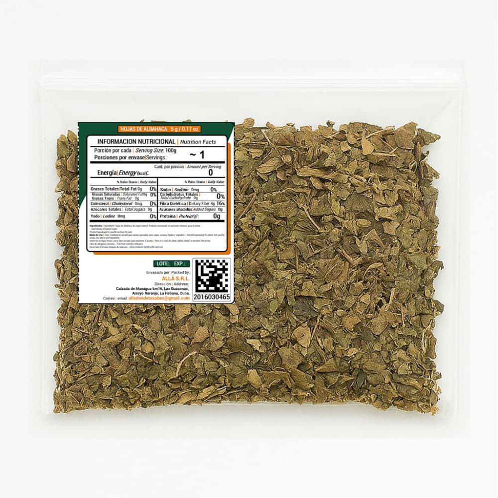 Hojas de albahaca ALLÁ (5 g / 0.18 oz) - Miniatura 2