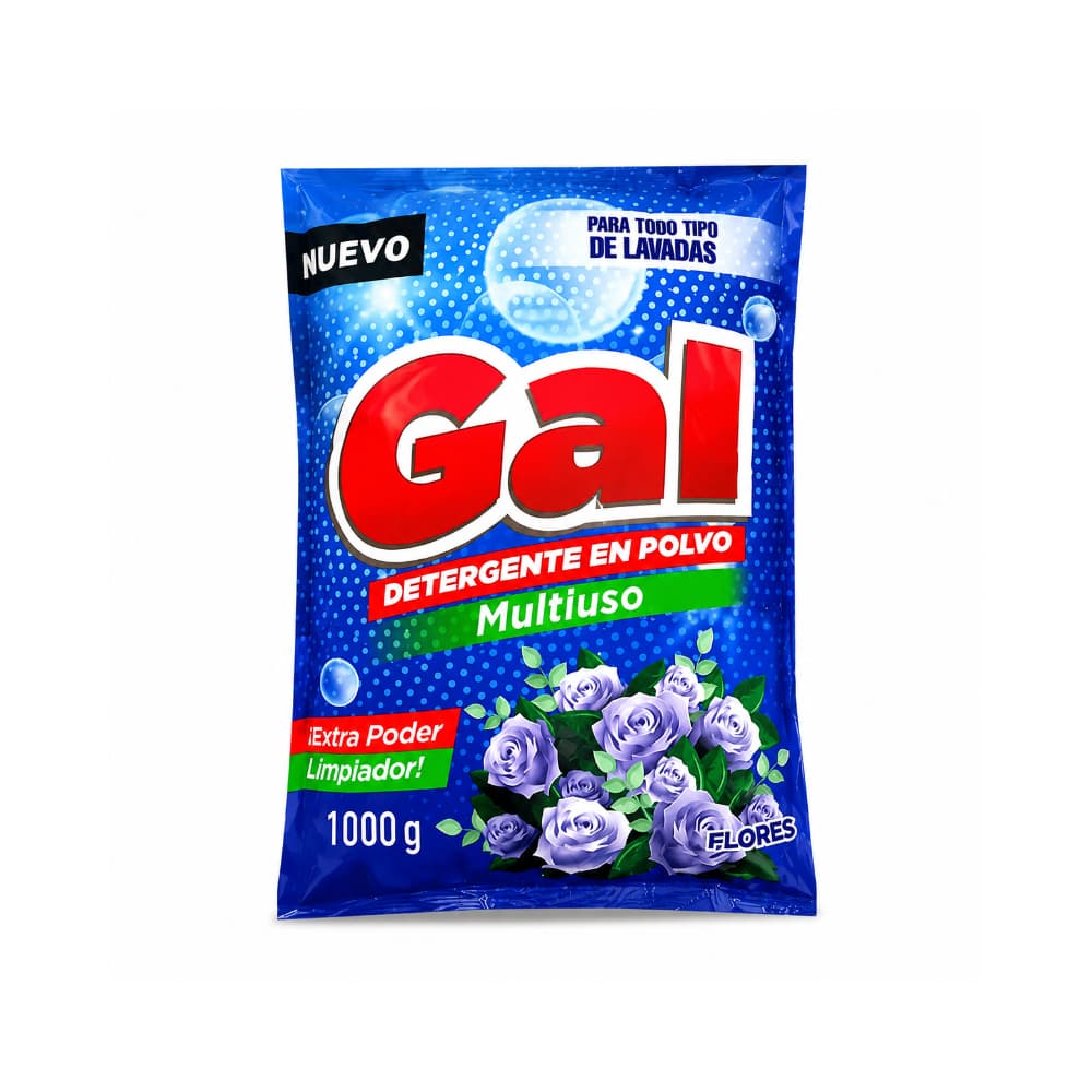 Detergente en polvo multiuso con aroma a flores Gal (1 kg / 2.2 lb) - Miniatura 1