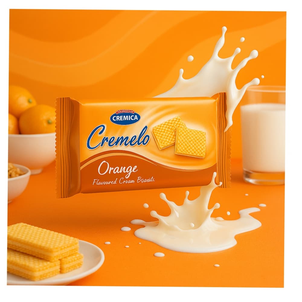 Galletas dulces con crema sabor naranja Cremelo Mrs. Bector's Cremica (440 g / 15.5 oz) - Miniatura 4
