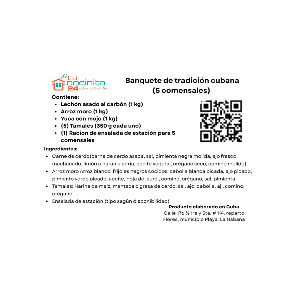 Combo: Banquete de tradición cubana Tucocinita24 (10 comensales) - Miniatura 3
