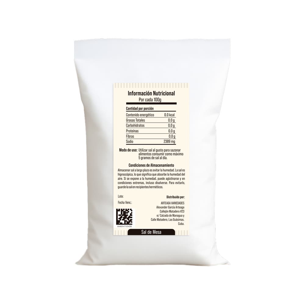 Sal común Arteaga Variedades (454 g / 1 lb) - Miniatura 2