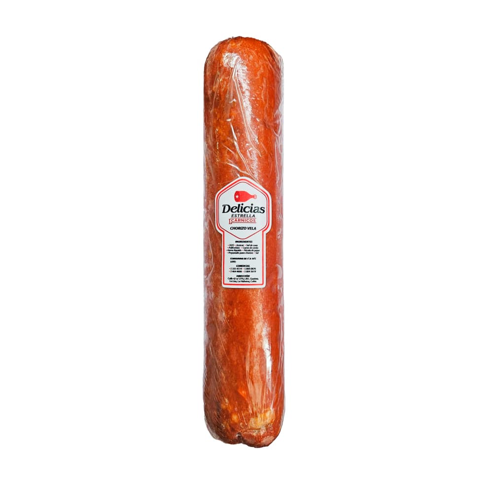Chorizo tipo vela Delicias Estrella (680 g / 1.5 lb) - Imagen 1