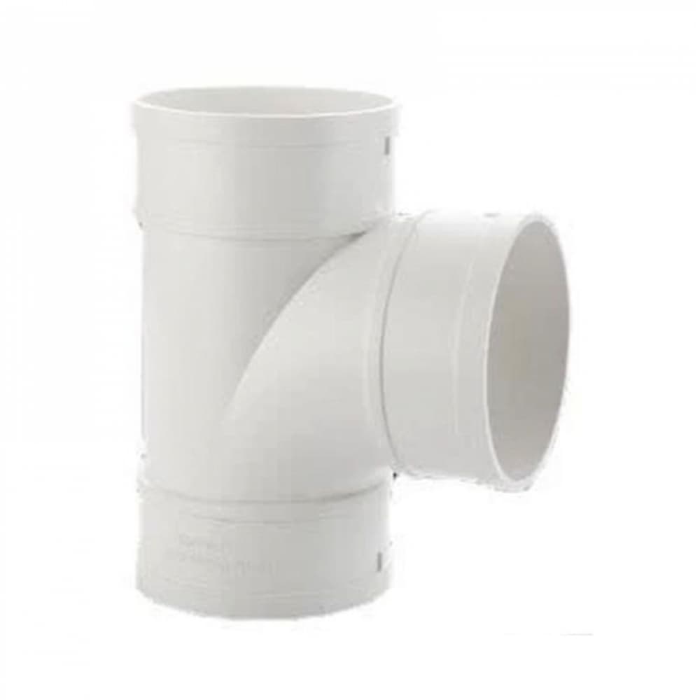 Conector PVC-U tipo T de 4” para tubería de desagüe Malu - Imagen 1