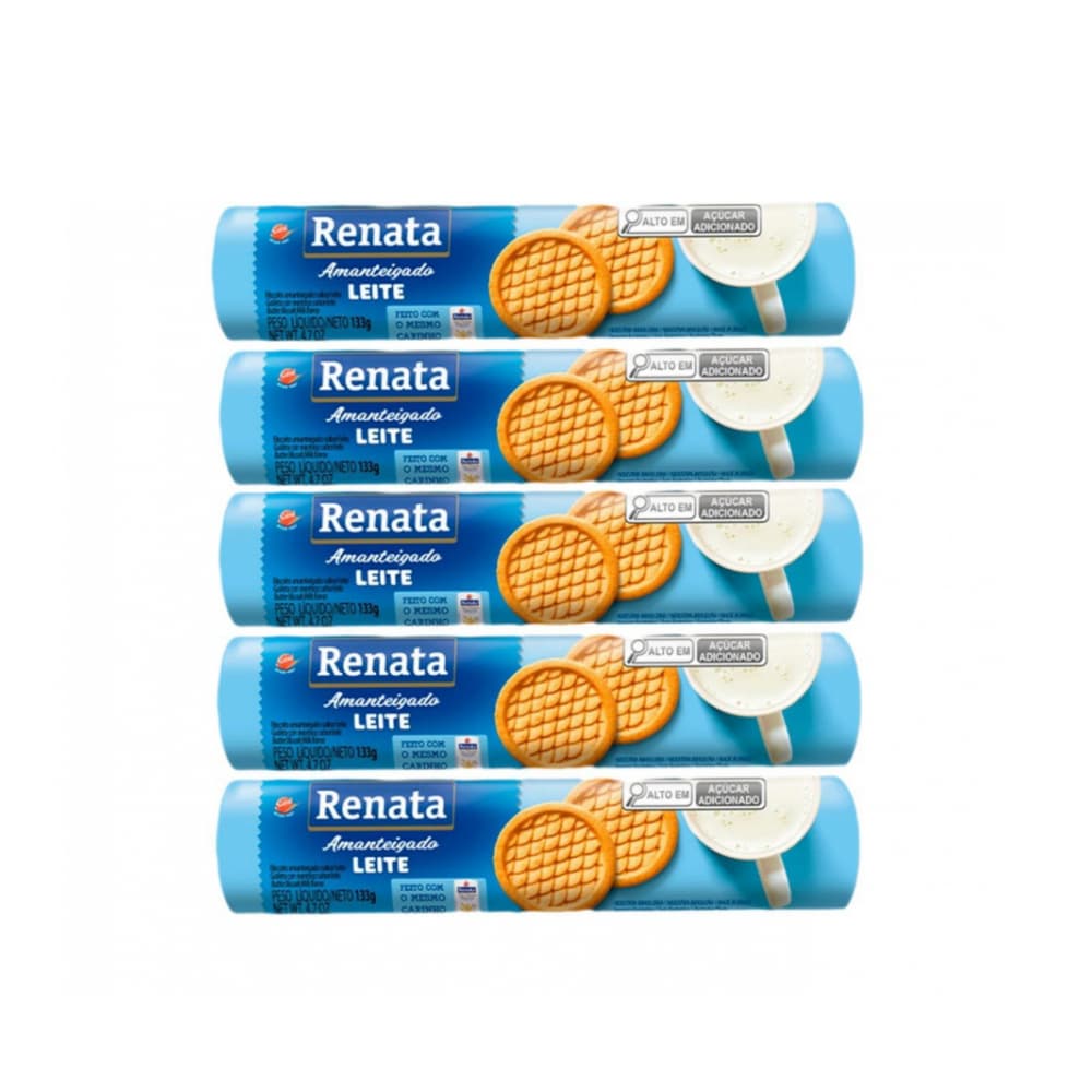 Galletas de mantequilla con sabor a leche Renata (5 x 133 g) - Imagen 1