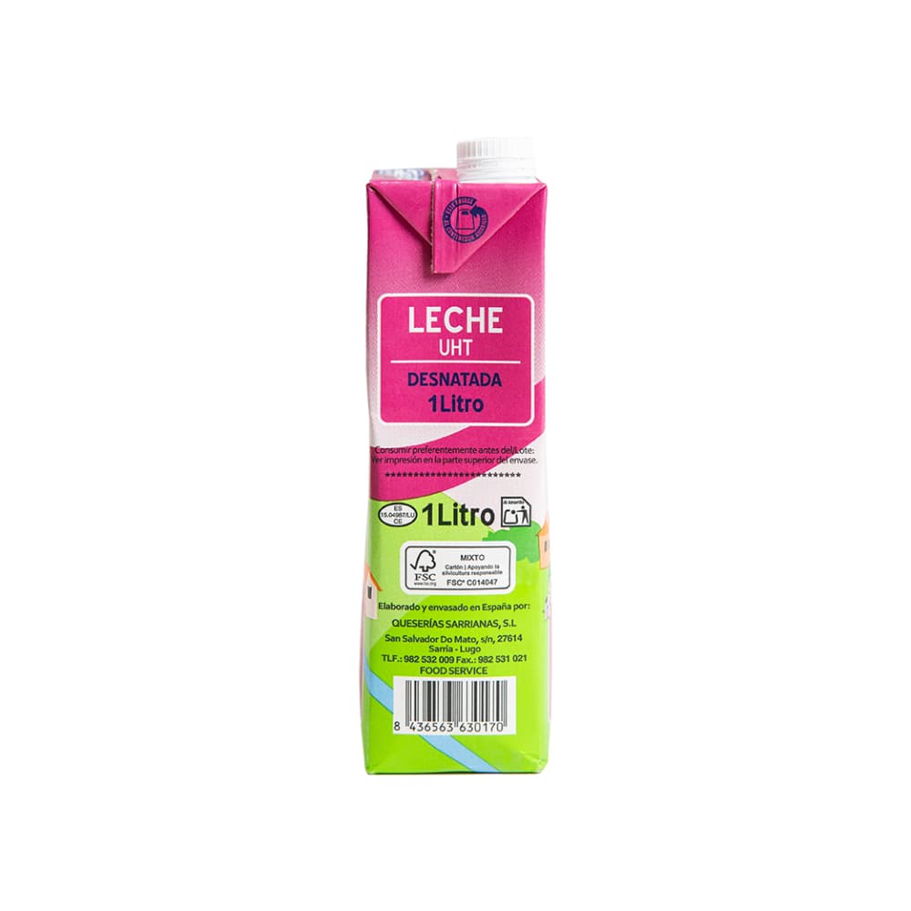 Leche UHT desnatada Granja Riosol (1 L) - Miniatura 2