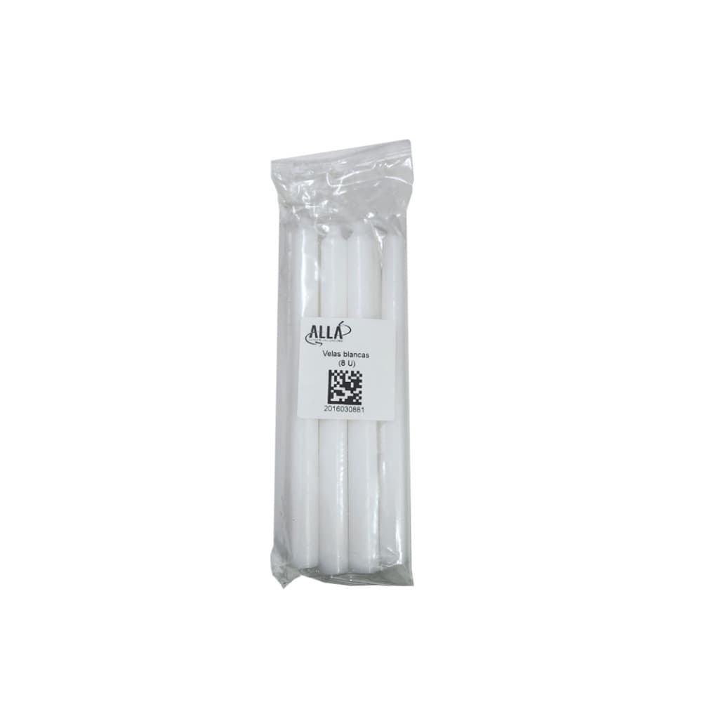 Velas blancas ALLÁ (8 U) - Miniatura 4