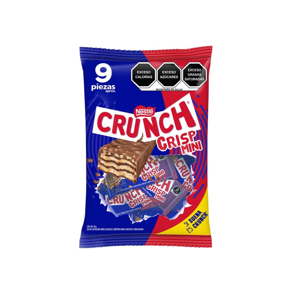 Galletas con relleno sabor a chocolate, cobertura sabor a chocolate y arroz inflado Crunch Nestlé (108 g / 3.81 oz) - Miniatura 3